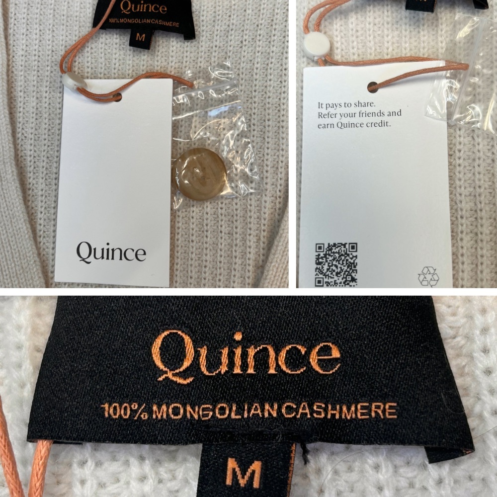Quince Cream Ribbed Button-Up Cardigan - Picture 13 of 16